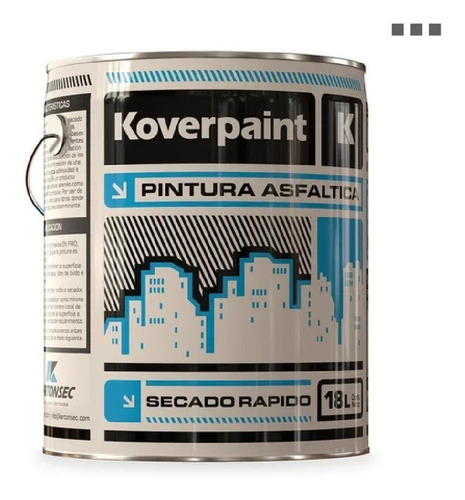 Pintura Asfáltica Kpaint Solvente X 18 Lts De Secado Rápido