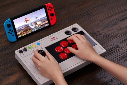 Arcade Fight Stick Retro De 8 Bits Con Joystick Para Switch