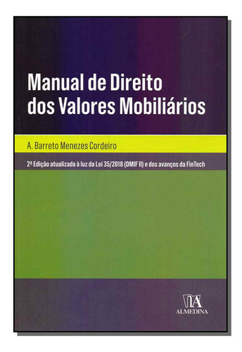 Libro Manual De Direito Dos Val Mobiliarios 02ed 18 De Corde