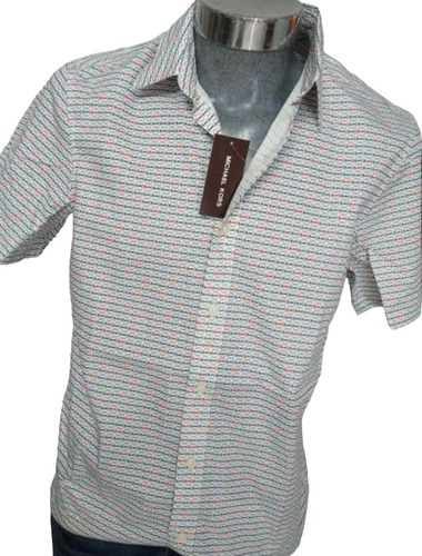 Camisa Michael Kors Para Hombre Talla S Clásic Fit Blanca.