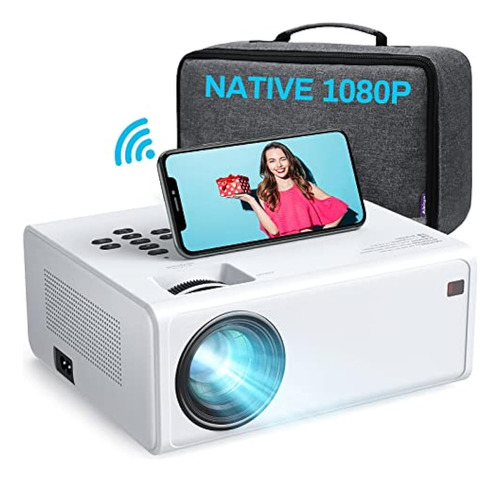 Proyector Wifi Nativo 1080p, Akiyo 300'' Max Phone Projector