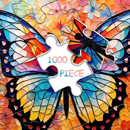 Hopgo Puzzle De 1000 Piezas: Hada De Las Flores Con Mariposa Y Perlas, 50x70 Cm, Rompecabezas En Caja Metálica Para Adultos