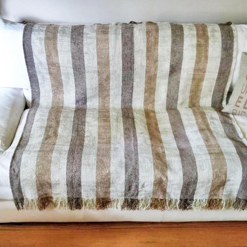 Manta Cama / Sillón Chenille 1,40x2,00 Diseño Guid Beige