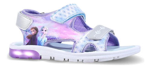 Sandalia Footy Frozen Destiny Platino/violeta Luces 1037