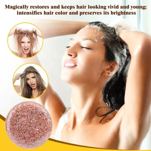 1* Barra De Shampoo Orgânica Para Escurecer Cabelos Brancos