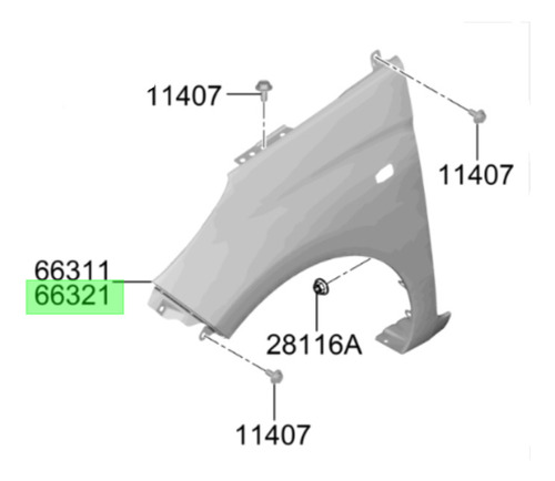 Tapabarro Delantero Original Hyundai Atos 2020 2023