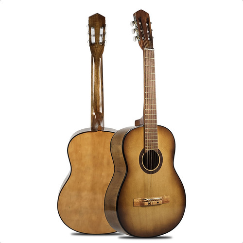 Guitarra Electro Acustica Criolla Funda Pua Colores Color Nogal Material Del Diapasón Madera Orientación De La Mano Zurdo