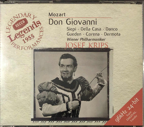 Mozart, Don Giovanni 3 Cds. Jose Krips. Digital 96khz 24 Bit