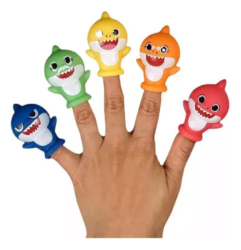 Juego De Marionetas Baby Shark Finger, 5 Piezas