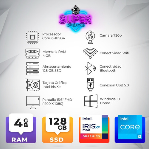 Imagen 2 de 10 de Acer I3 11va Gen + Modelo 2022 + F U L L Regalos + Programas