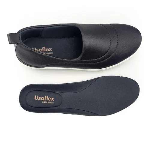 T nis Usaflex Feminino Slip On Preto De Lycra Ac5106db