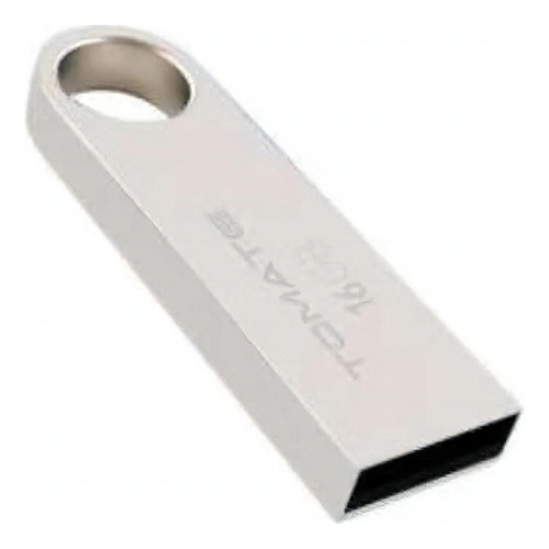 Pendrive Tomate 16gigas, Pequeno,metal,chaveiro,dados,usb2.0 Cor Prateado Liso