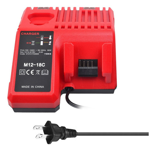 Cargador De Batería Li-ion M12-18c Para Milwaukee 12v 14.4v