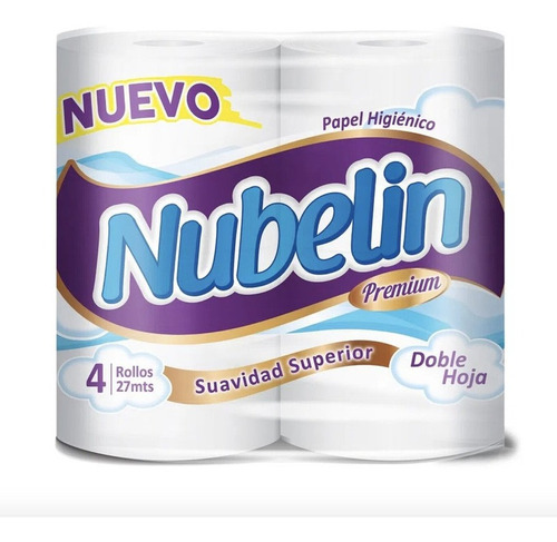 Papel Higienico Nubelin  Doble Hoja 4*27mt (4 Pack)-super