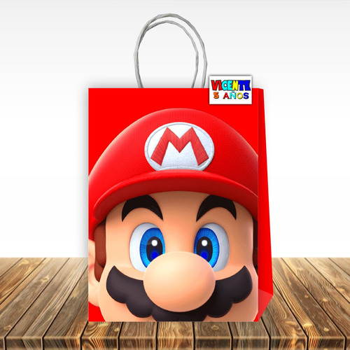 Bolsas Personalizadas Dulces Mario 10 Uns. #d10 + Etiqueta