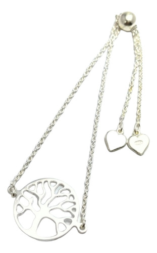 Pulsera Arbol De La Vida Plata Ajustable