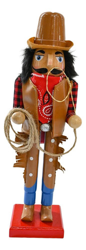 Cascanueces De Madera Decoración Navideña Mesa Vaquero