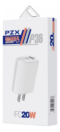 Cargador P/celular Entrada Pd+usb + Cable Typec P36 C-c