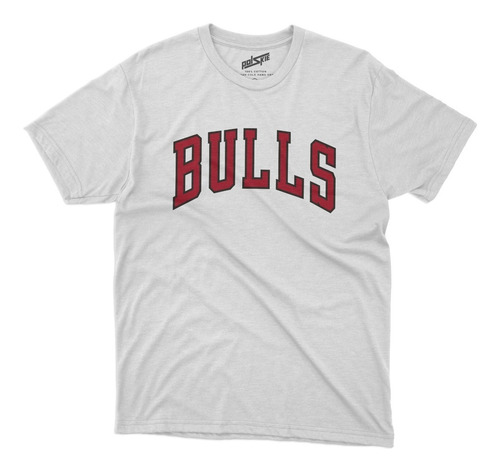 Remera Basket Nba Chicago Bulls Blanca Logo Bulls