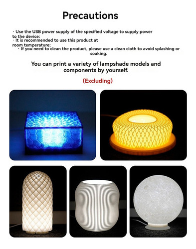 Modelo De Impresión 3d Con Luz Led, Foco Led, 5 V, Ultrafino
