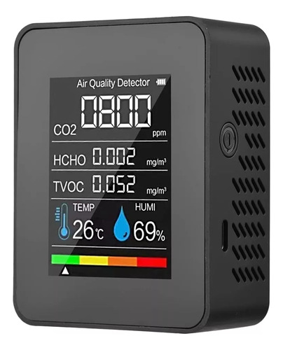 Detector De Co2 Recargable Con Monitor De Calidad Del Aire 5