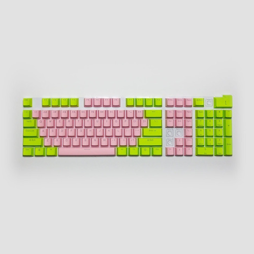 Imagen 1 de 3 de Keycaps Set Color Verde + Rosado Pastel