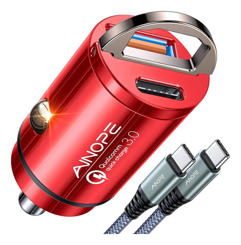 Cargador De Coche Usb C De 90 W, Carga Súper Rápida, Cargado