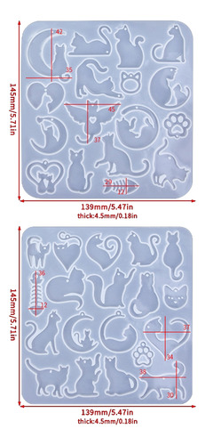 (163 #mold) Moldes Colgantes Y Pendientes De Silicona Con Fo