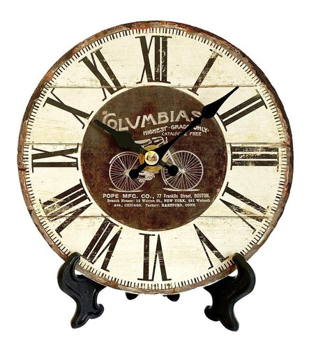 Reloj De Mesa Madera Diametro 14cm Decorativo + Diseños