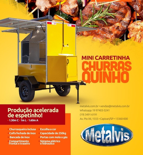 Trailer Food Truck Para Lanche Churrasquinho