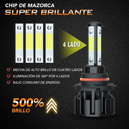 Kit De 6 Bombillas LED 9005 9006 H11 Para Toyota Corolla 2009-2013, Luz Alta, Baja Y Antiniebla