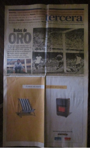 Papel Hojas De Diario El Pais Bodas De Oro Mundial 1950