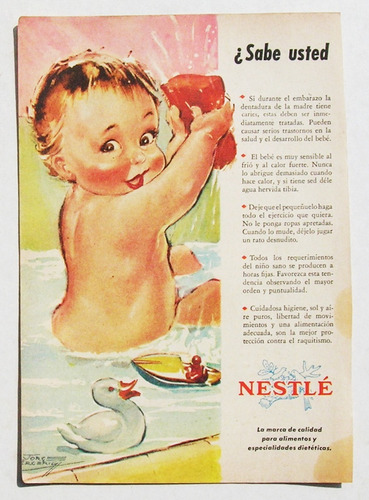 Publicidad Antigua Mexicana De Nestle, De 1952