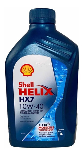 Aceite Shell Hx7 Semisintetico 10w-40 1 Litro