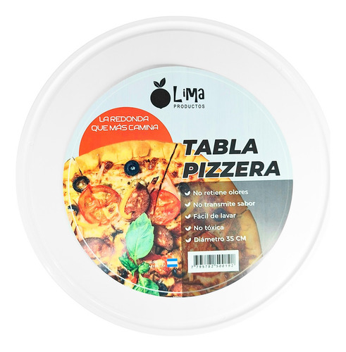 Tabla Pizzera 35cm Plastica Blanca Tabla Para Pizza Bz3