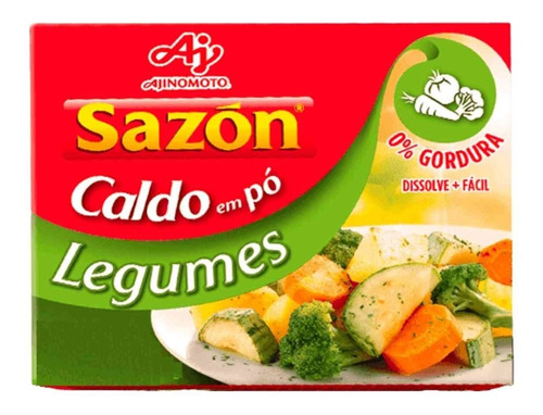 Tempero Sazón Caldo Em Pó Sabor Legumes Ajinomoto 32,5g