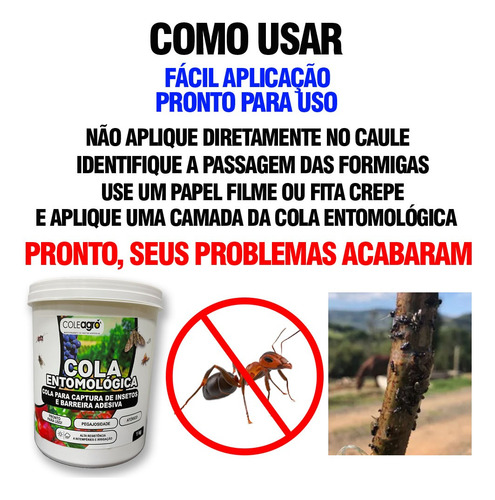 Cola Entomológica 1kg Armadilha Insetos - Kit Com 4 Unidades