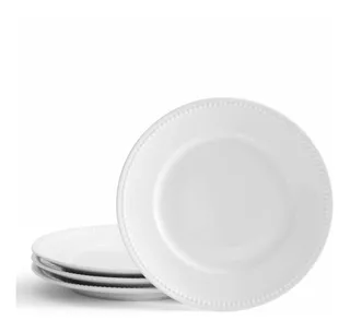 Everyday White By Fitz And Floyd Platos De Cena Con Cuentas