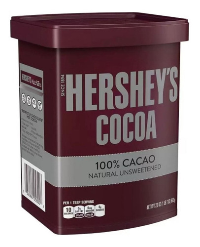Cocoa Polvo Hershey's 652gr - 100% Cacao