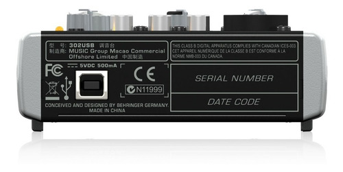 Mezclador 2 Canales C/interfaz De Audio/usb Xenyx Behringer