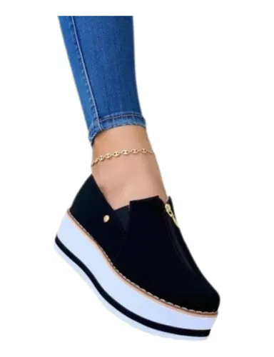 Sapato slip cheap feminino plataforma