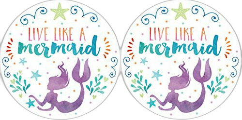 Juego De 2 Posavasos De Coche Live Like A Mermaid