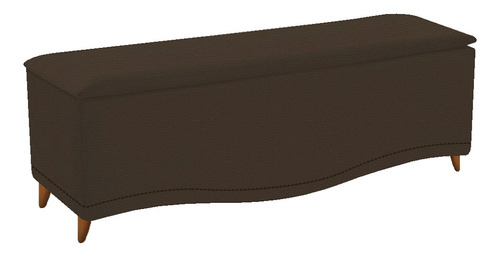Kit Cabeceira E Calçadeira Yasmim 140 Cm Casal Corano Marrom