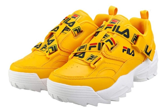 tenis fila masculino amarelo