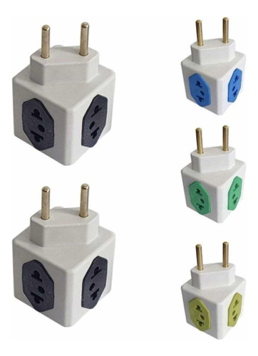 Adaptador Benjamim Cubo 4 Tomadas 3 10a E 1 20a