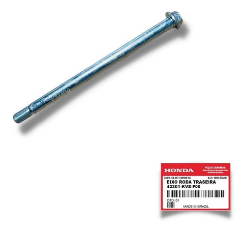 Eje De Rueda Trasera Honda Cg 150 New Titan Orig Paperino