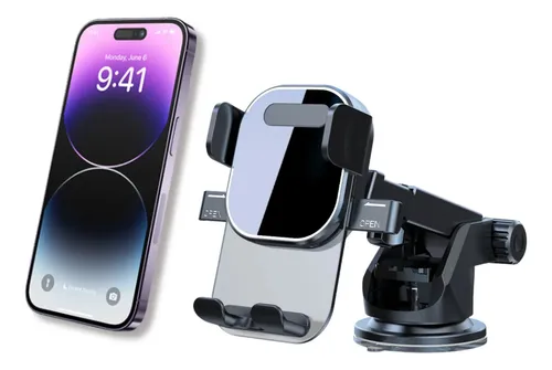 Soporte Celular P/ Auto Con Sopapa Brazo Extensible 360°