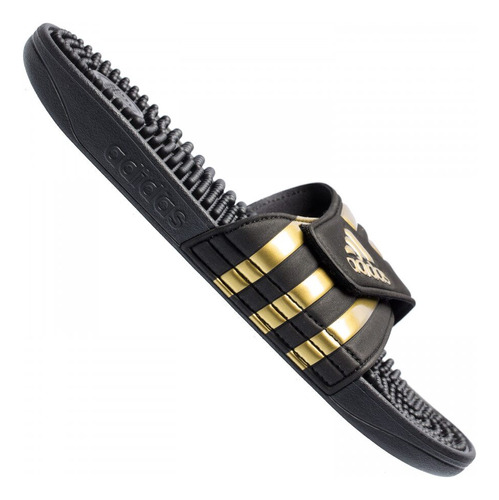 Chinelo Slide adidas Adissage Masculino - Preto E Dourado