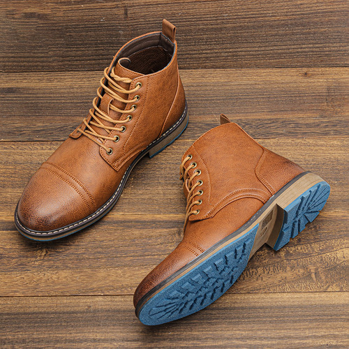 Botas De Tornozelo Masculinas, Calçados Confortáveis Em Cour