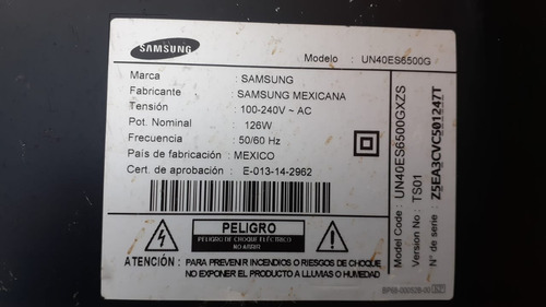 Televisor Samsung 40es6500g Desarme  Venta Solo X Pieza 